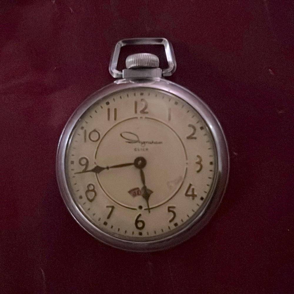 Vintage Ingram Pocket Watch w Second Count